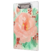 Französische Aquarell-Rose Klemmbrett (Links)