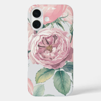 Französische Aquarell-Rose Muster iPhone-Gehäuse iPhone 16 Hülle