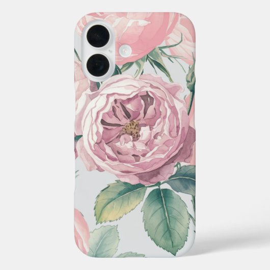 Französische Aquarell-Rose Muster iPhone-Gehäuse Case-Mate iPhone Hülle (Rückseite)