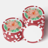 Französische Aquarell-Rose Pokerchips (Stapel)