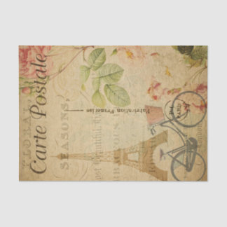 Französische Art Carte Postale Eiffelturm Seidenpapier