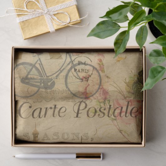 Französische Art Carte Postale Eiffelturm Seidenpapier (Geschenk)