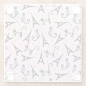 Französische Art gekleidete Katze mit Glasuntersetzer (Rückseite)