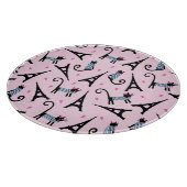 Französische Art gekleidete Katze mit Schneidebrett (Ecke)