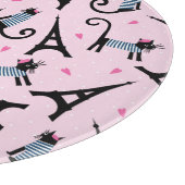 Französische Art gekleidete Katze mit Schneidebrett (Ecke)