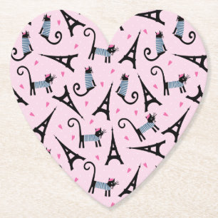 Französische Art gekleidete Katze mit Untersetzer