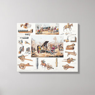 Französische Artillerie von den 14. und 15. Leinwanddruck