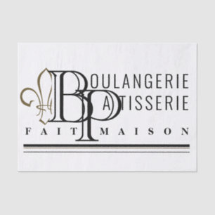 Französische Bäckerei Boulangerie Fleur de Lis Déc Seidenpapier
