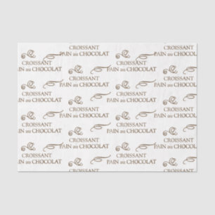 Französische Bäckerei Gebäck Schokoladen-Croissant Seidenpapier