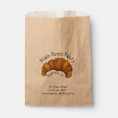 Französische Bäckerei mit frischem Croissant Geschenktütchen (Vorderseite)