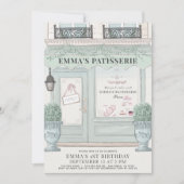 Französische Bäckerei Patisserie Paris Green 1. Ge Einladung (Vorderseite)