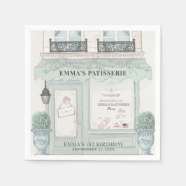 Französische Bäckerei Patisserie Paris Green 1. Ge Serviette