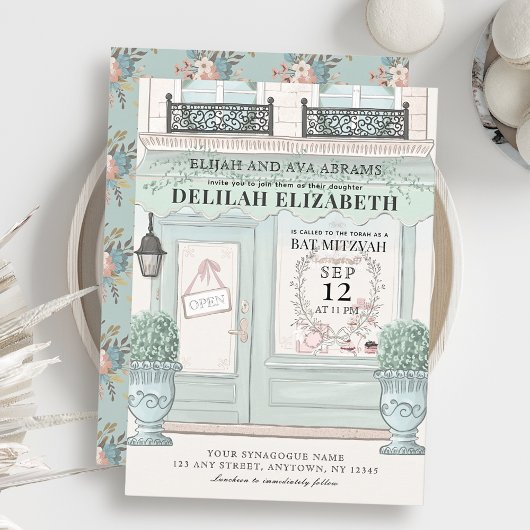 Französische Bäckerei Patisserie Paris Green Bat M Einladung