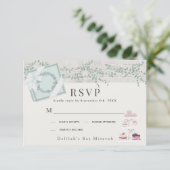 Französische Bäckerei Patisserie Paris Green Bat M RSVP Karte (Stehend Vorderseite)