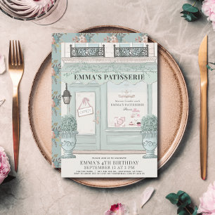 Französische Bäckerei Patisserie Paris Green Gebur Einladung