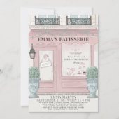 Französische Bäckerei Patisserie Pink Drive-by Bab Einladung (Vorderseite)