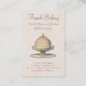 Französische Bäckerei Vintage Viktorianische Kuche Visitenkarte (Rückseite)