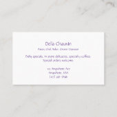 Französische Bäckerei Visitenkarte (Rückseite)