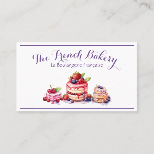 Französische Bäckerei Visitenkarte (Vorderseite)