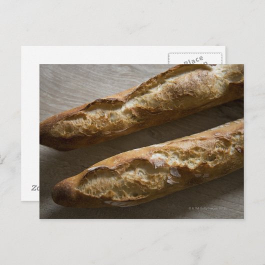 französische Baguettes, französisches Brot, nah Postkarte (Vorne/Hinten)