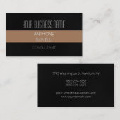 Französische Beige Dark Gray Charming Business Car Visitenkarte (Vorne/Hinten)