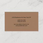 Französische Beige Visagistin Script Visitenkarte (Rückseite)