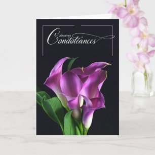 Französische Beileidskarten Lilien Karte