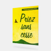 Französische Bibelverse | Motivation Chrétienne Acrylschild (Winkel)