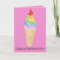 Französische Birthday Rainbow Gay Pride Ice Creme 
