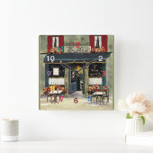 Französische Bistro-Acryl-Wanduhr Quadratische Wanduhr (Zuhause)