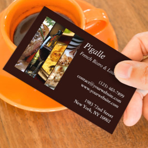 Französische Bistro-Visitenkarte Visitenkarte