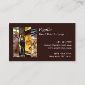 Französische Bistro-Visitenkarte Visitenkarte (Vorderseite)