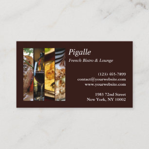 Französische Bistro-Visitenkarte Visitenkarte