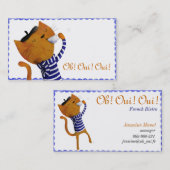 Französische Bistros Visitenkarte (Vorne/Hinten)