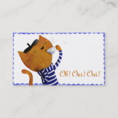 Französische Bistros Visitenkarte (Vorderseite)