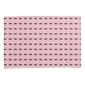 Französische, blassrosa und schwarze Bindestriche  Kissenbezug (Vorderseite-Rechts)