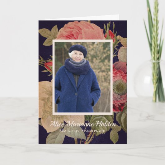 Französische blaue Blumen - Programm zum Gedenken (Vorderseite)