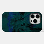 Französische Blaue Blumenfarben Case-Mate iPhone Hülle (Rückseite (Horizontal))