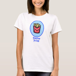 Französische - blaue kleine Fische - Pommes-Frite T-Shirt