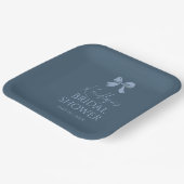 Französische Blaue Kokette Pappteller (Gewinkelt)