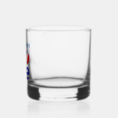 Französische Blaue LIEBE Herzenflagge Personalisie Whiskyglas (Links)