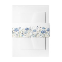 Französische Blaue Wildblume - Einladung