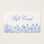 Französische blaue Wildblumen Geschenkkarte (Vorderseite)