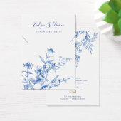 Französische blaue Wildblumen-Halskette-Grafikkart (Schreibtisch)