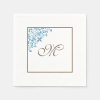 Französische Blue Lilie Initial Script Monogram