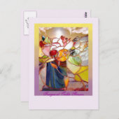 FRANZÖSISCHE Blume Postkarte (Vorne/Hinten)