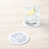 Französische Blumenflora-Wappen zum 85. Geburtstag Untersetzer (Vor Ort)