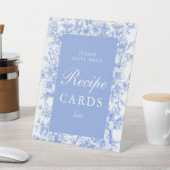 Französische Blumenkarte Hier gibt es Blaue Rezept Sockelschild (In SItu)