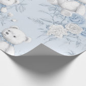 Französische Blumentoilette und Bärendusche Geschenkpapier (Ecke)