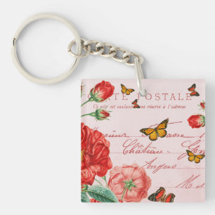 Französische Blumenzucht Vintager Schlüsselanhänge Schlüsselanhänger